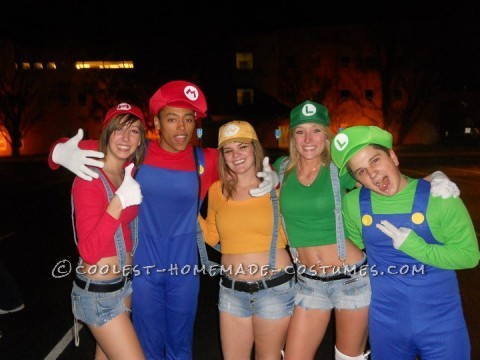 Homemade Sexy Mario Brothers Costume For Women