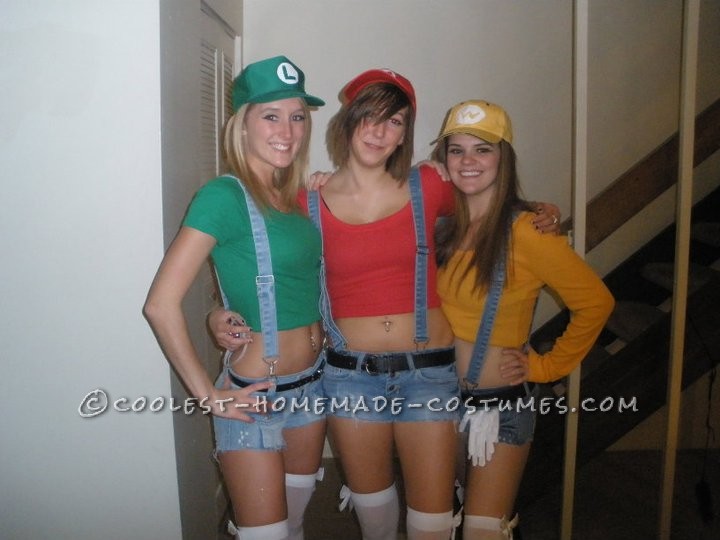 Homemade Sexy Mario Brothers Costume For Women