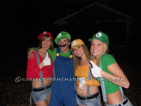 Homemade Sexy Mario Brothers Costume For Women