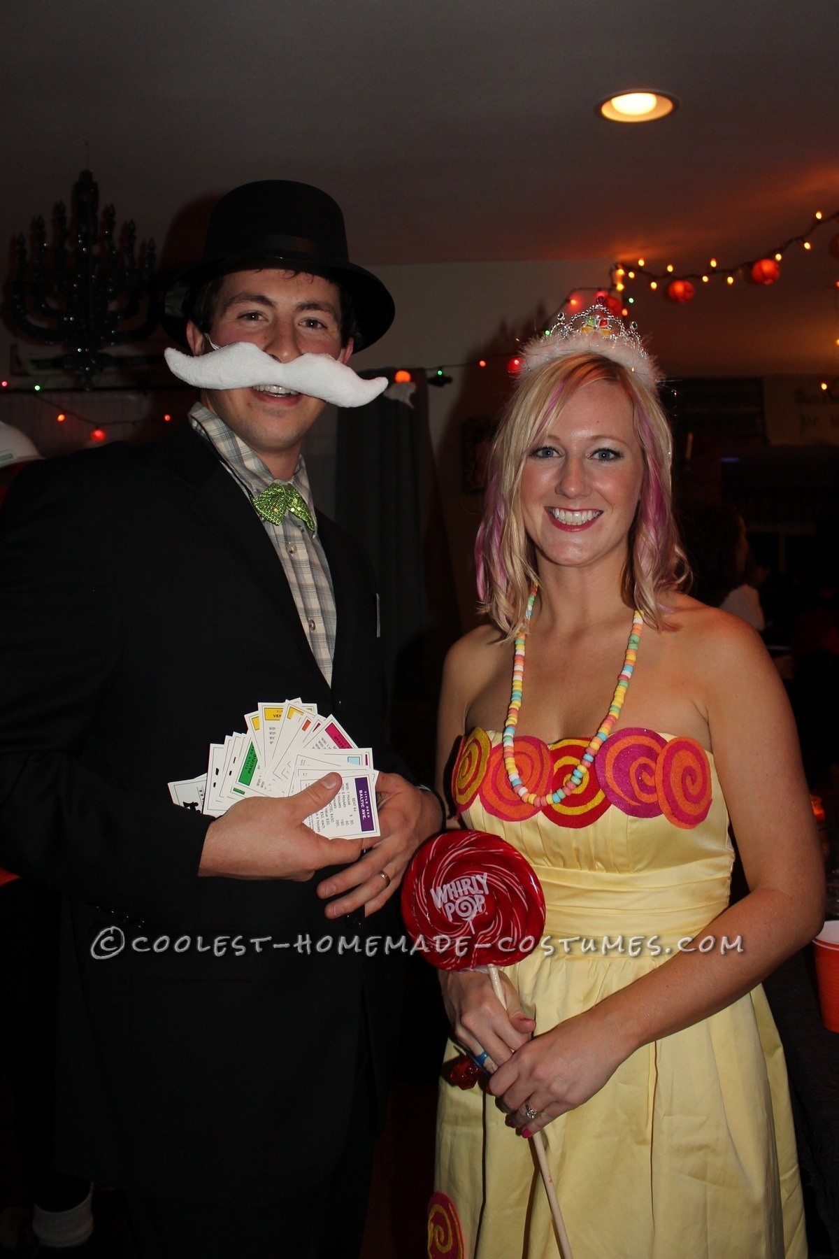 Original Couple Costume Idea: Mr Monopoly and Princess Lolli from Candy Land