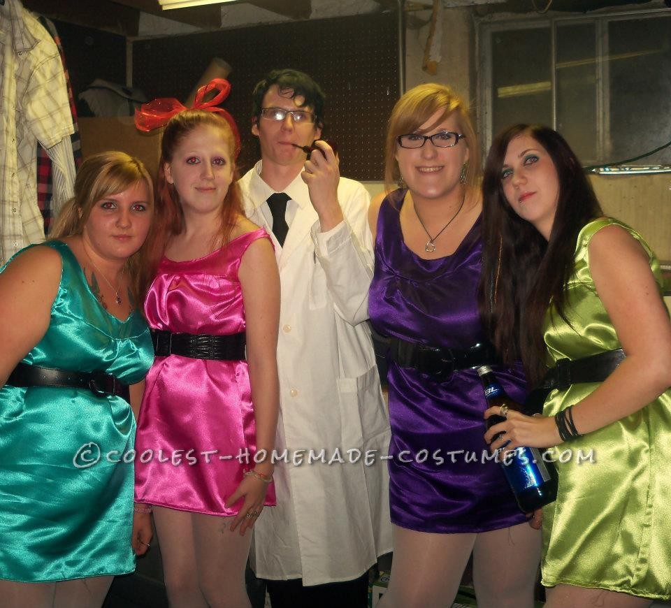 Easy Powerpuff Girls and Professor Group Halloween Costume