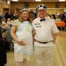 Homemade 1950's Pregnant Housewife and Milkman Costume