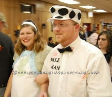 Homemade 1950's Pregnant Housewife and Milkman Costume