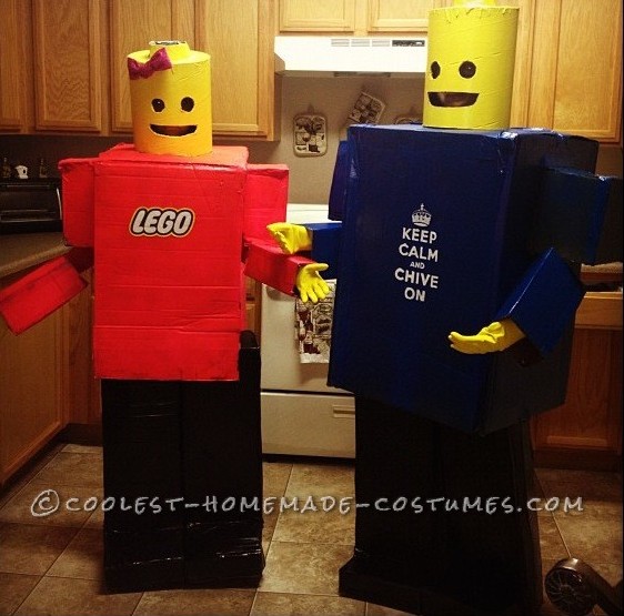 Awesome Homemade Lego Minifigure Couple Costume