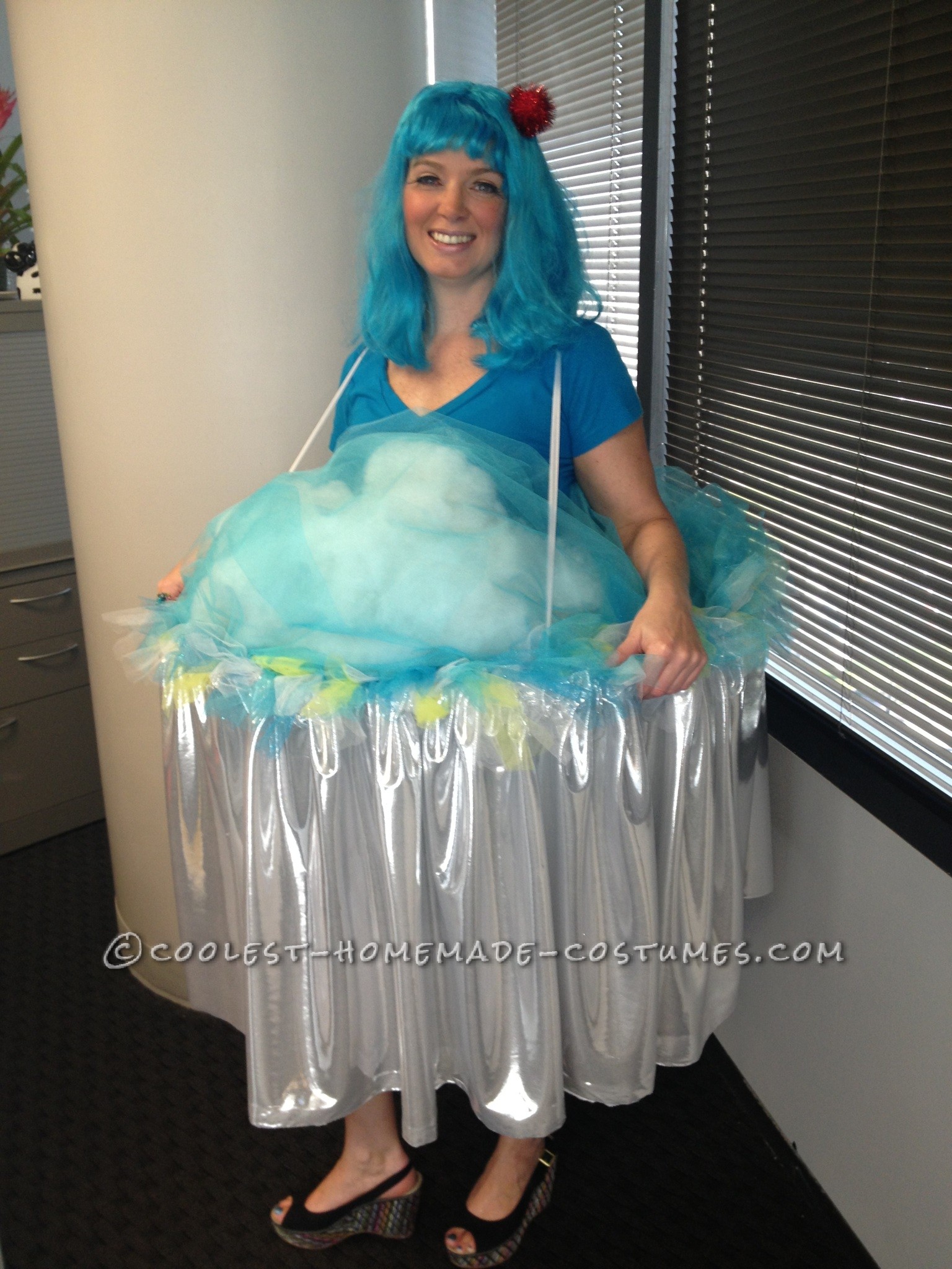 Homemade Blue Hawaiian Cupcake Costume