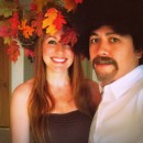 Coolest Bob Ross and Happy Little Tree DIY Couples Costume
