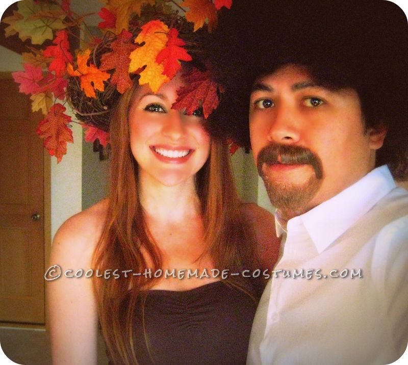 Coolest Bob Ross and Happy Little Tree DIY Couples Costume