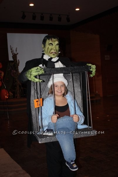 Captured by Frankenstein Caged Illusion Homemade Costume Idea