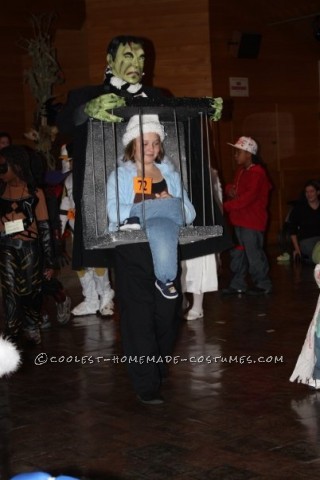 Captured by Frankenstein Caged Illusion Homemade Costume Idea