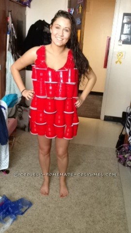 Coolest ABC Party Dress Made Out of Solo Cups and Shopping Bags