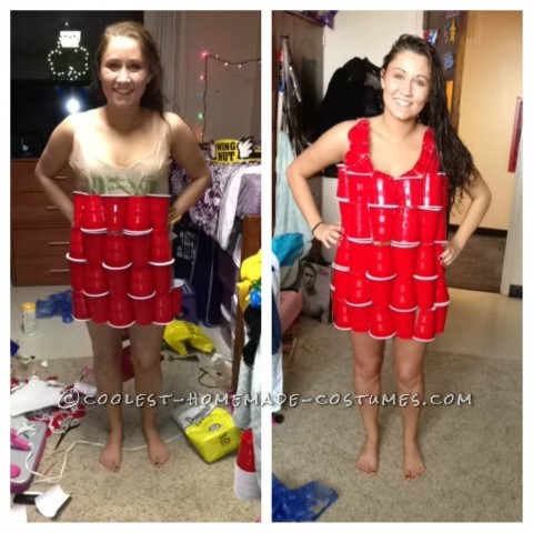 Coolest ABC Party Dress Made Out of Solo Cups and Shopping Bags