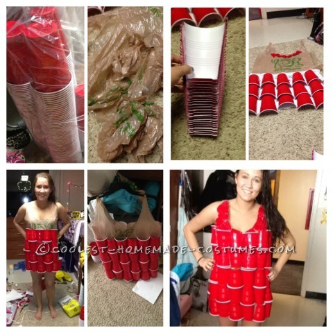 Coolest ABC Party Dress Made Out of Solo Cups and Shopping Bags
