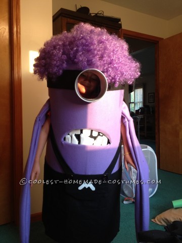 Coolest Homemade Purple Evil Minion Costume from Despicable Me