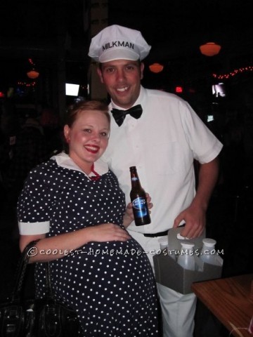 Easy Couple's Costume: The Milkman and Pregnant Housewife