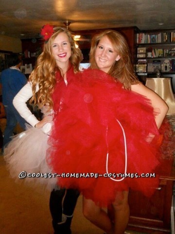 Giant Loofah Sponge Homemade Costume Idea for a Woman