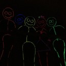 Awesome Glow in the Dark Stick Men and Women Group Costume (Took Less Than an Hour!)