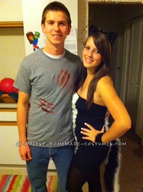 Easy Homemade Skunk and Animal Control Couple Costume