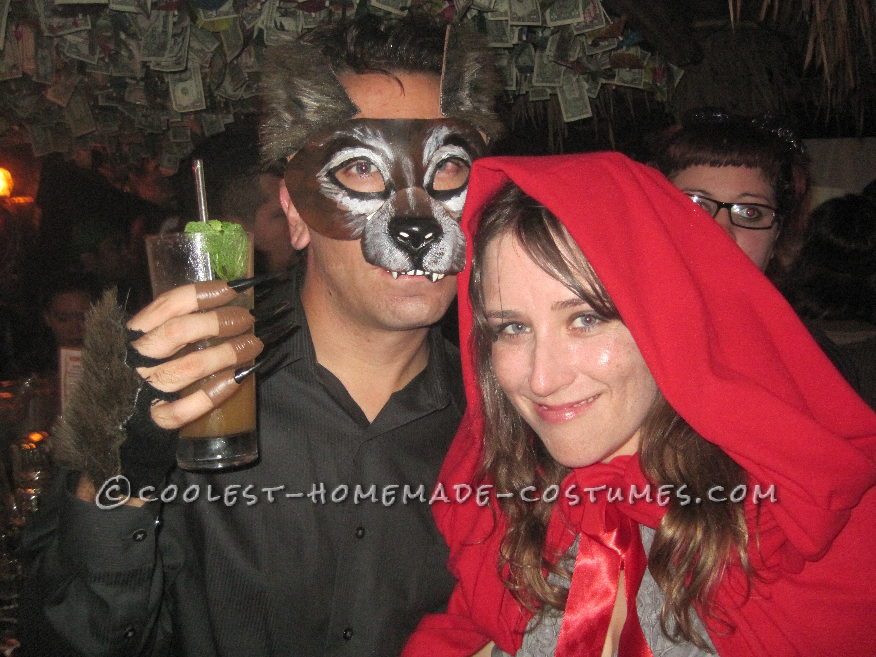 Last-Minute Wolf and Little Red Riding Hood Couple's Costumes