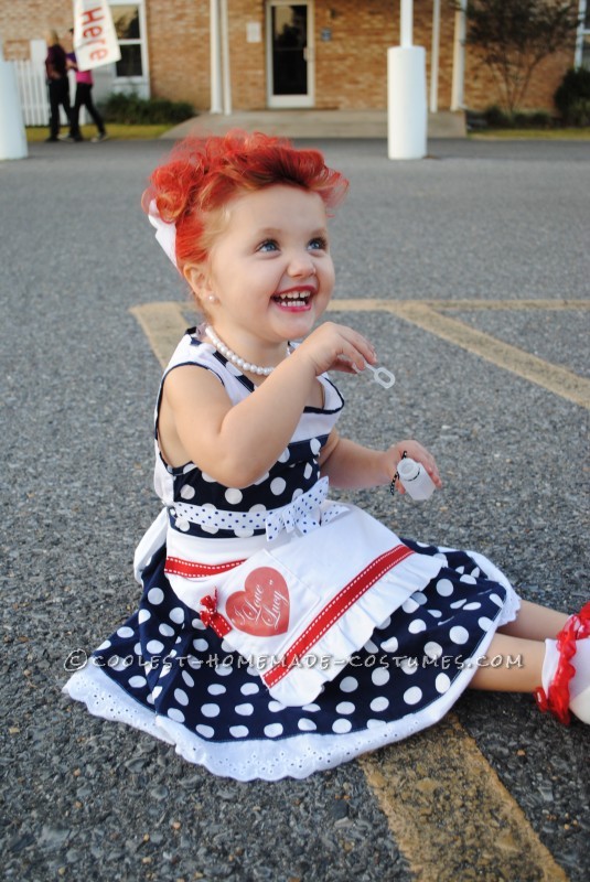 Adorable I Love Lucy Homemade Costume For A Toddler