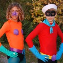 Funny Homemade Couple Costume: Mermaid Man and Barnacle Boy Unite!