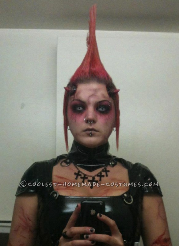 Last Minute Diy Halloween Costume Possessed Demon Chick