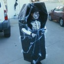 Prize-Winning Walking Skeleton in Coffin DIY Costume