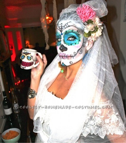 Awesome Homemade Dia De los Muertos Couple Costume