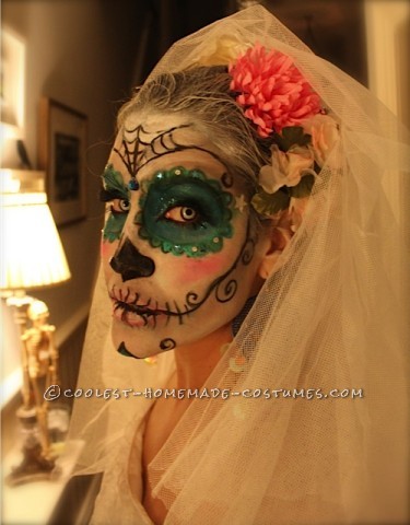 Awesome Homemade Dia De los Muertos Couple Costume