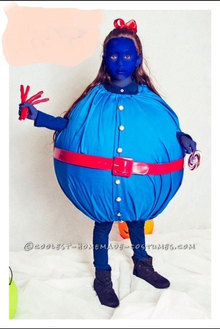 Show Stopping DIY Violet Beauregard Blueberry Costume from Charlie and the Chocolate Factory