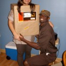 Simple and Creative Couples Costume: UPS Guy and His Package