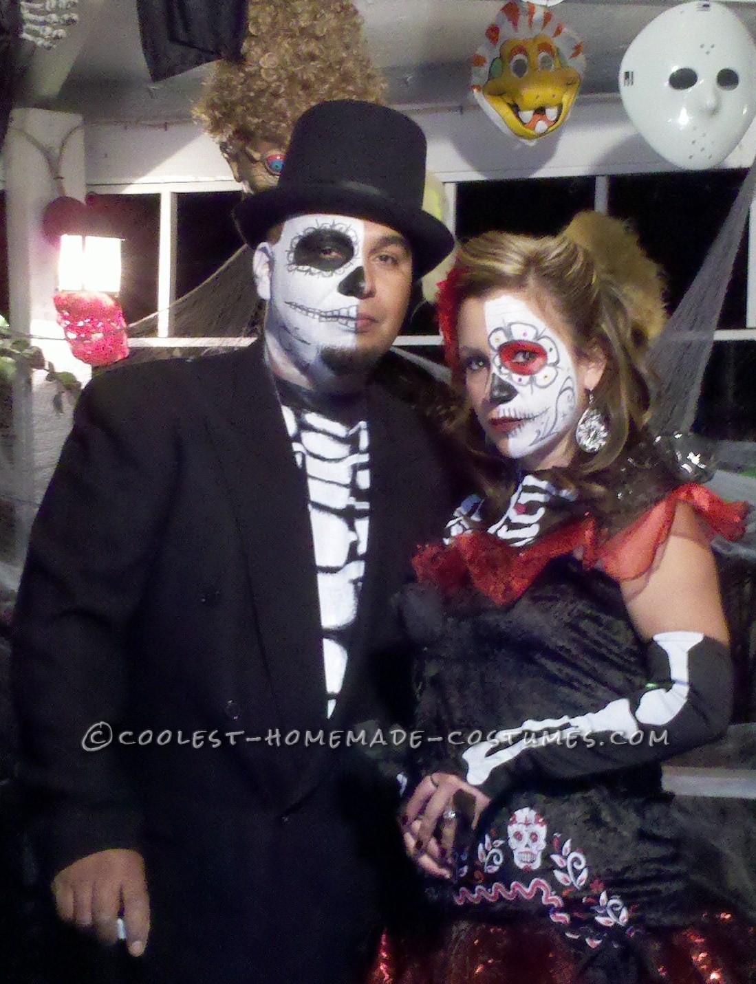 First Place Homemade Dia de Los Muertos Couples Costume