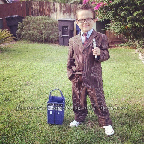 Cool Mom and Son Couple Costume: Tenth Doctor and Weeping Angel from Doctor Who