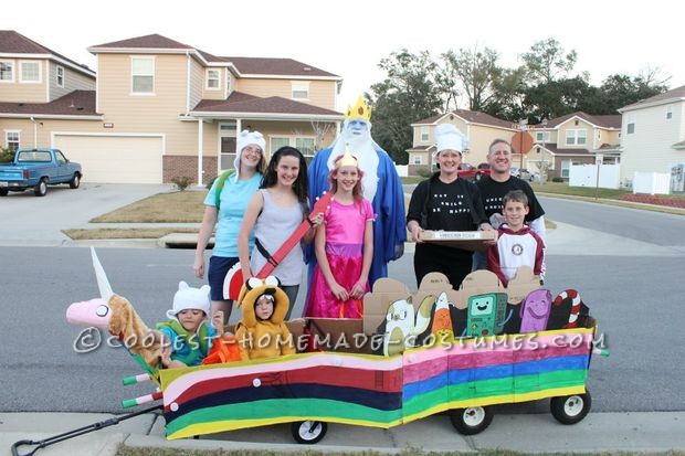 Ultimate Adventure Time Homemade Halloween Family Costume