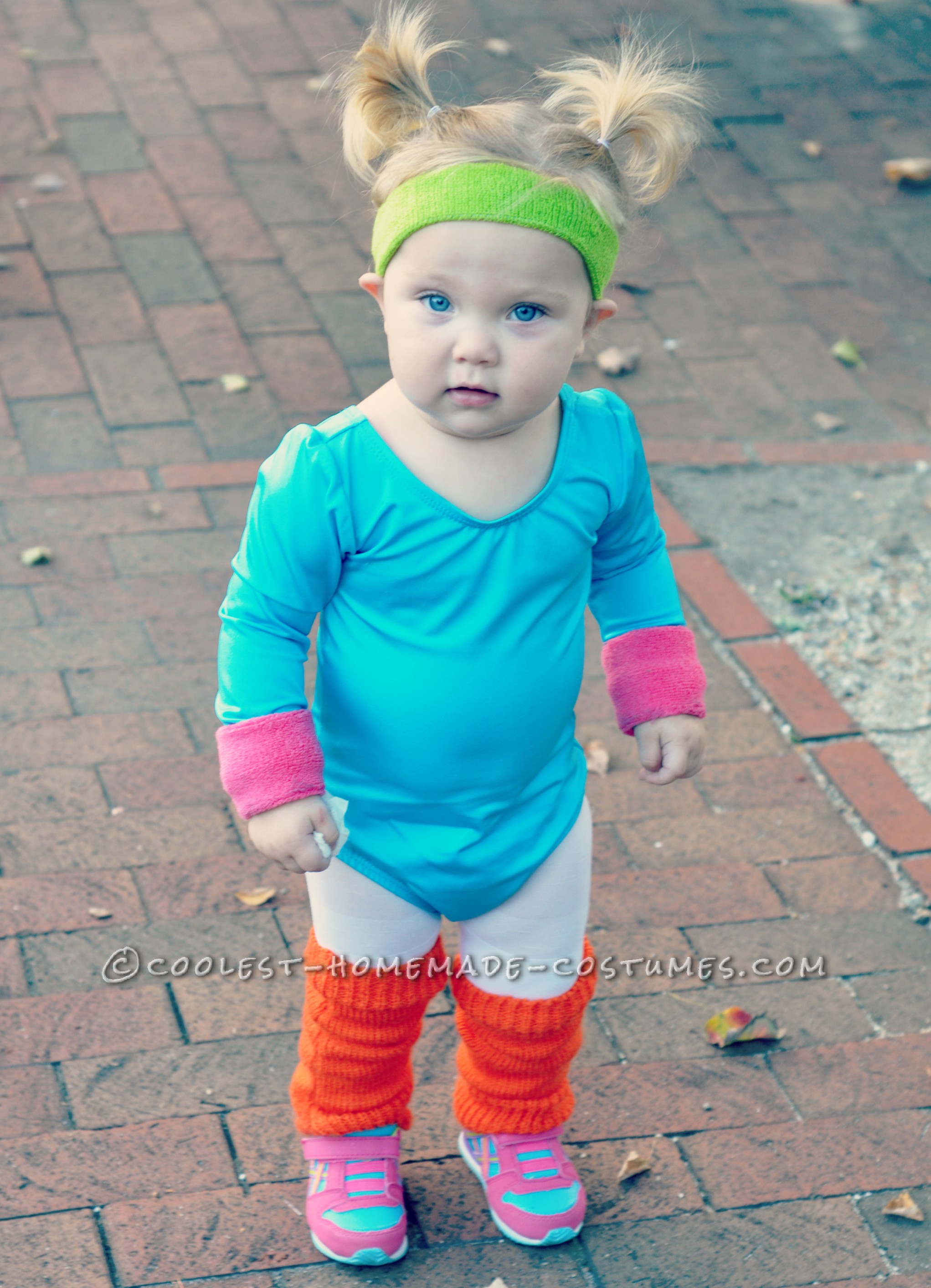 Cute Jane Fonda 80's Workout Costume for a Toddler