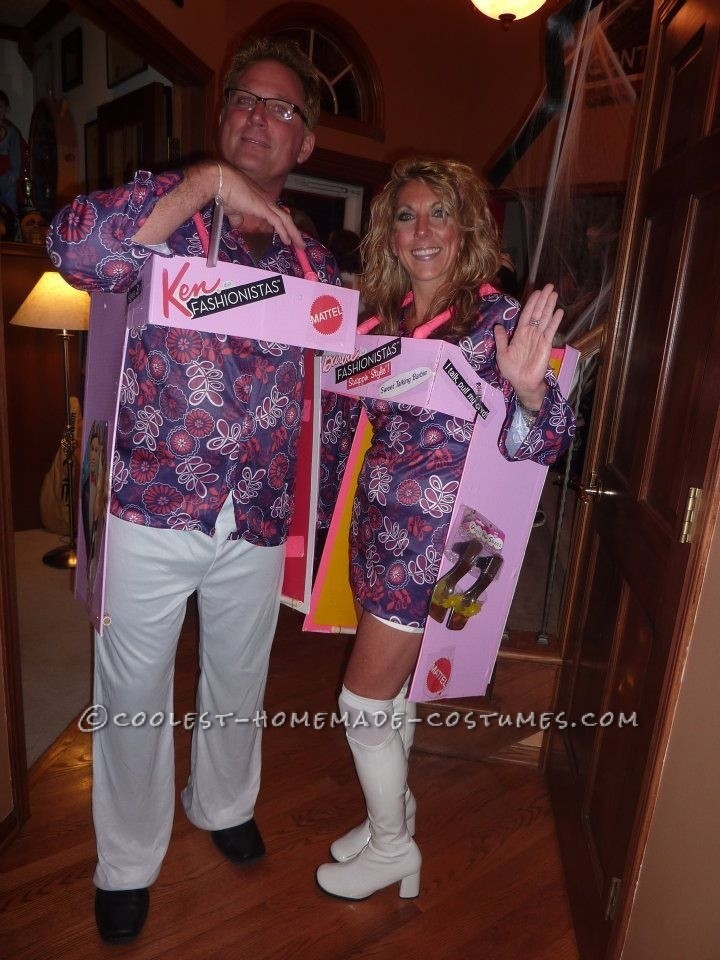 Fashionista Barbie and Ken Couple Costume