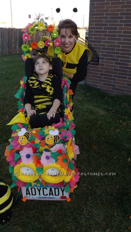 Awesome Bee Flower Wheelchair Car Costume