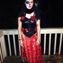 Impressive Homemade Dia de los Muertos Costume for a Woman