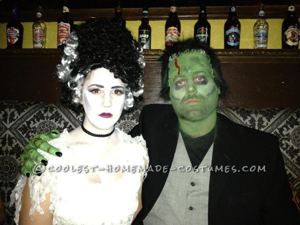 Cool DIY Couple Costume: Bride of Frankenstein and The Monster