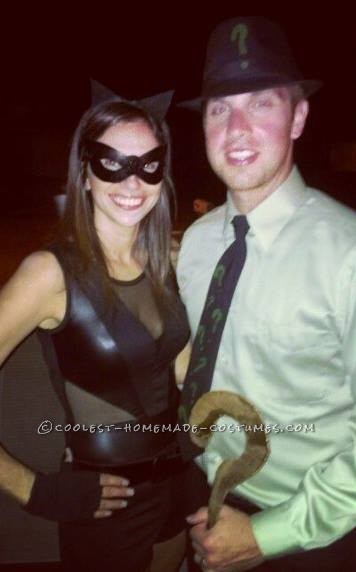 Sexy Catwoman and Riddler Homemade Couples Costume