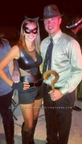 Sexy Catwoman and Riddler Homemade Couples Costume