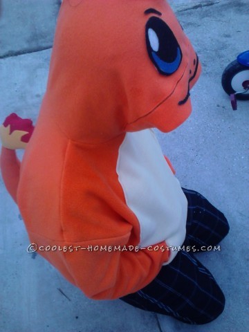 Cool DIY Charmander from Pokemon Hoodie Costume