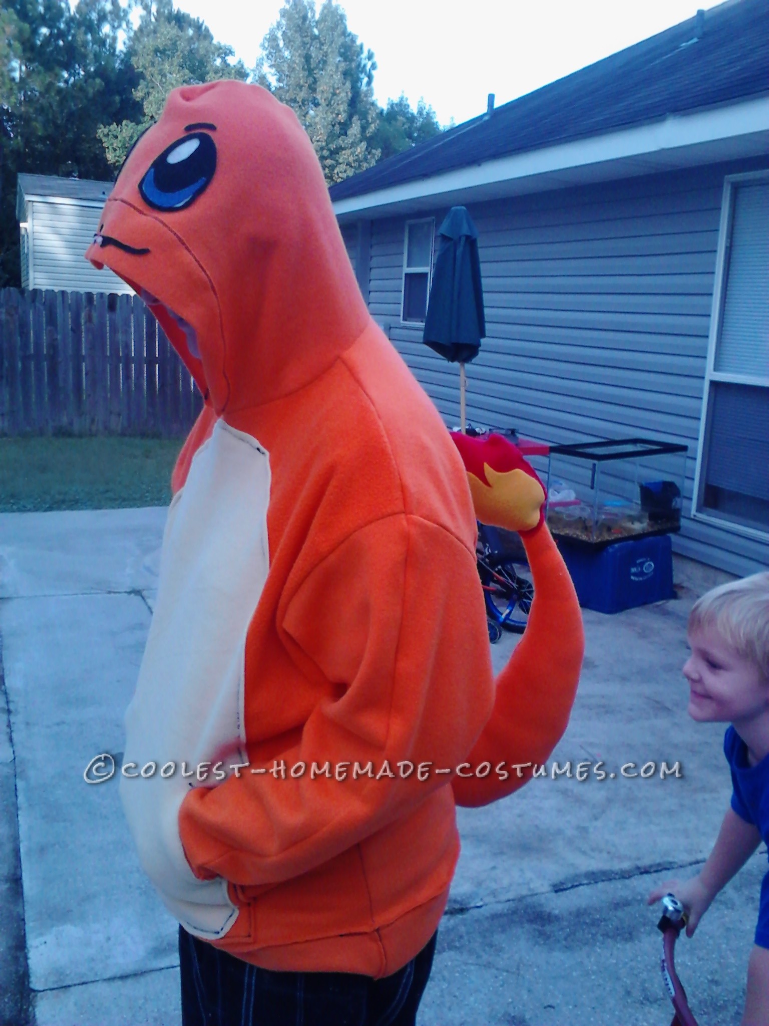 Cool DIY Charmander from Pokemon Hoodie Costume