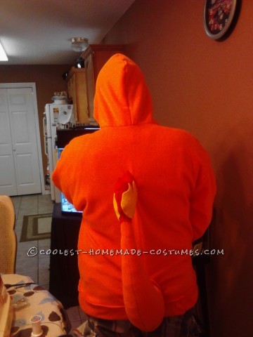 Cool DIY Charmander from Pokemon Hoodie Costume