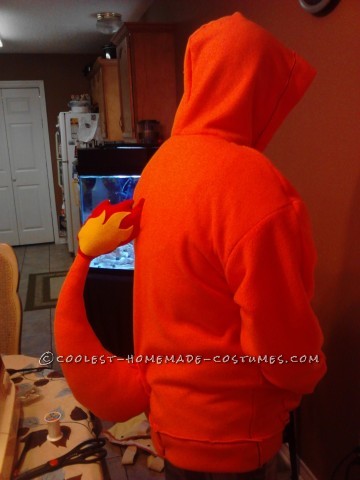 Cool DIY Charmander from Pokemon Hoodie Costume