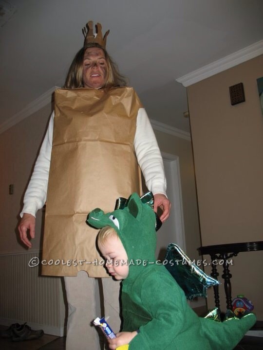 Cheap, Quick and Easy Paper Bag Princess Costume for an Adult Woman