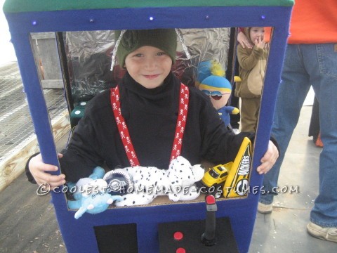 Cool Homemade Claw Machine Costume for a Boy