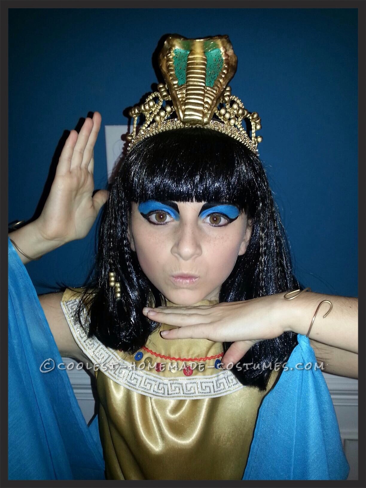 Homemade Cleopatra Queen of the Nile Costume for a Girl