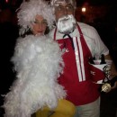 Cool Homemade Couple Costume Idea: Colonel Sanders (KFC) and a Chicken