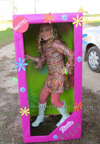 Coolest Homemade Costume for a Girl: Disco Barbie in-a-Box