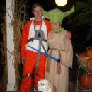 Coolest Homemade Yoda and Rebel Pilot Couple Costume